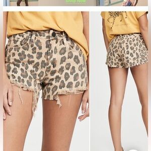 BLANKNYC STUBBORN LEOPARD SHORTS
